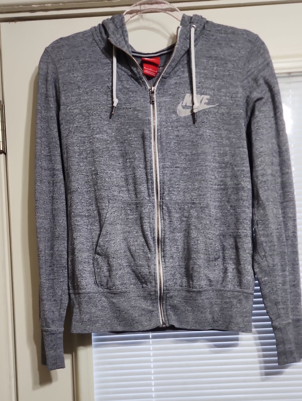 Nike Gray Heather Full-Zip Hooded Sweatshirt